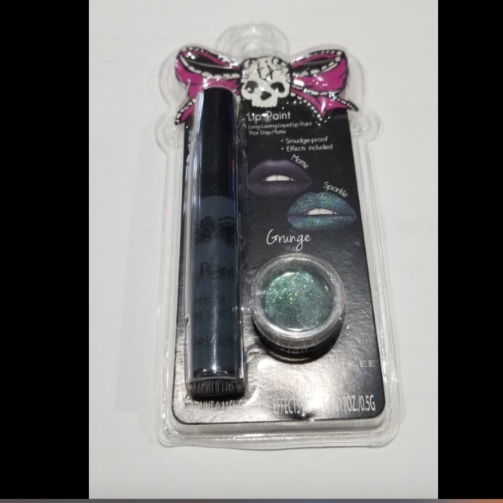 Tattoo Junkee Lip Paint Glitter  SPARKLE Grunche  BLUE GREEN *